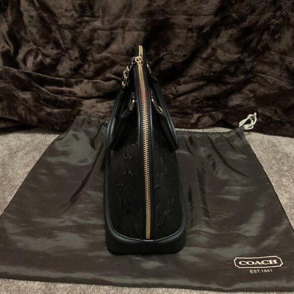 Coach Sierra Satchel Black Patent Leather Bag (previously owned) - Picture 10 of 13